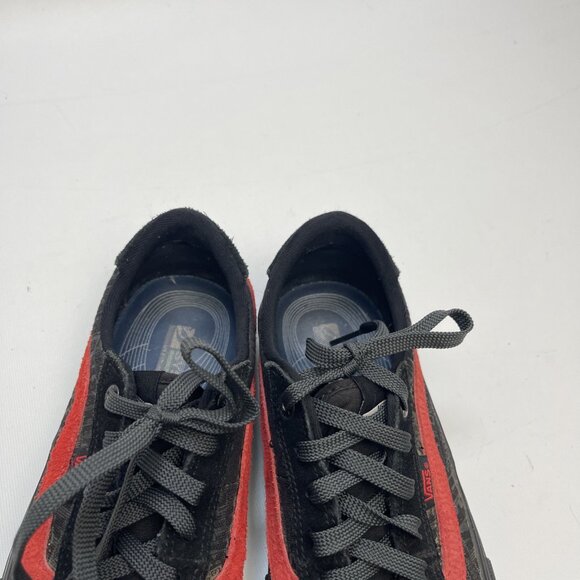 Vans Men’s Baker Style 112 Pro Skate Shoes Size 8 Black Red Suede Low Top Read - Picture 12 of 15